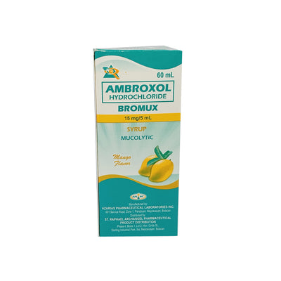 Ambroxol 15mg syrup (Bromux/Ambroset/Broxolvan)