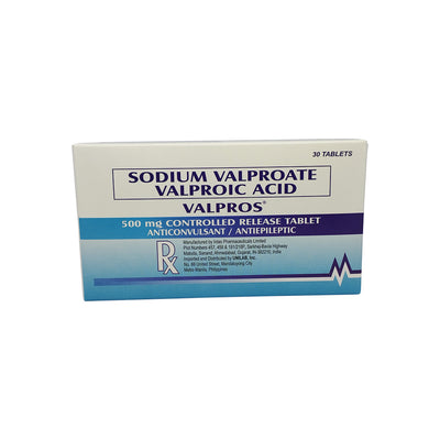 Sodium Valproate Valproic Acid (Valpros) 500mg