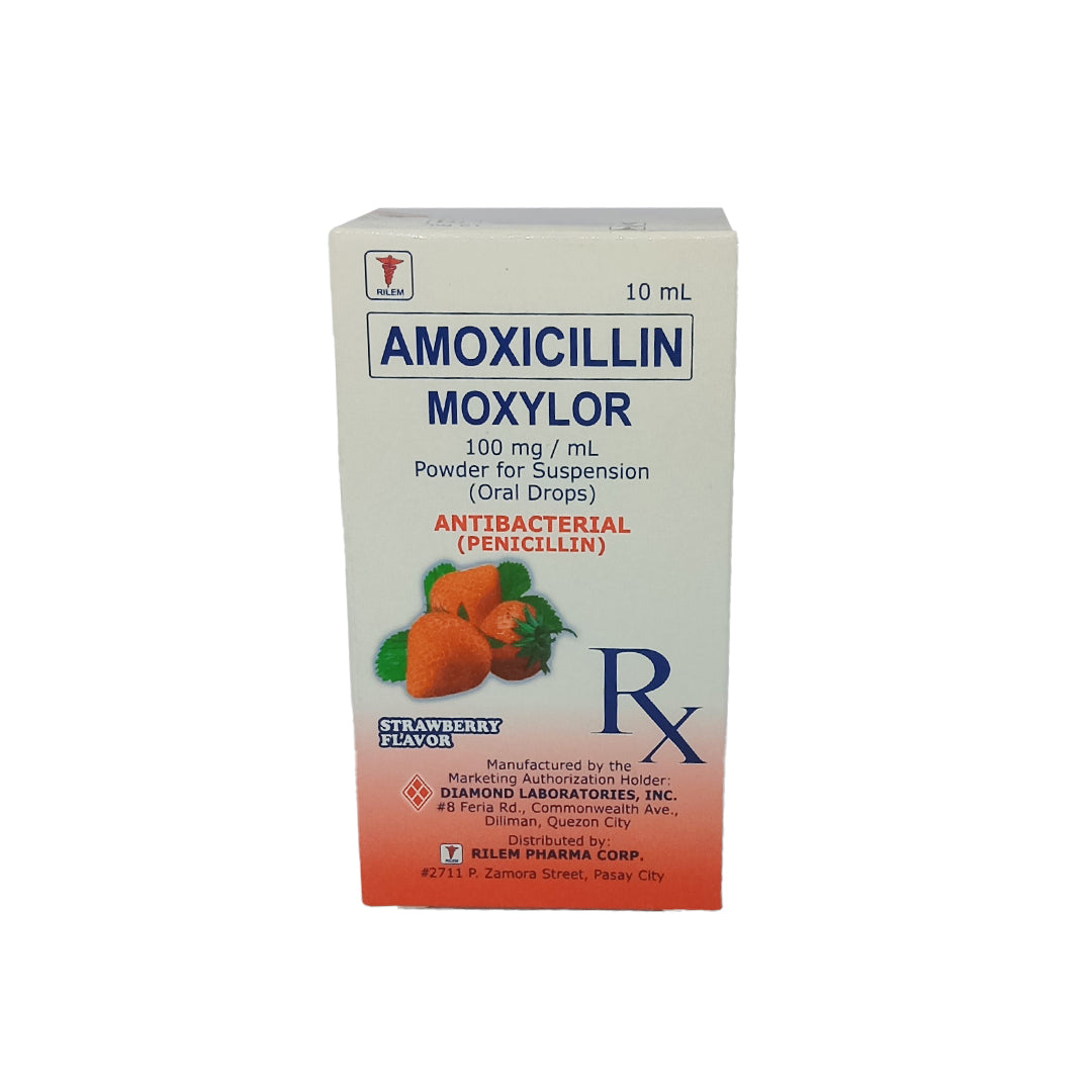 Amoxicillin 100mg drops 10ml (Moxylor)